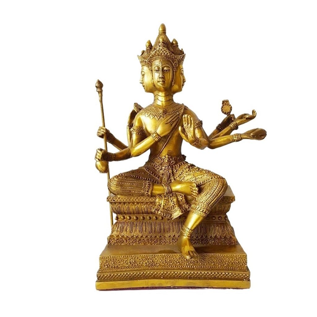 Figurka Buddy do wnętrz mosiężne ozdoby do dekoracji wnętrz rzemiosło dekoracja zen dekoracja Bodhisattwa posągi Feng Shui dekoracja medytacyjna statuetka buddy rzeźba (S)