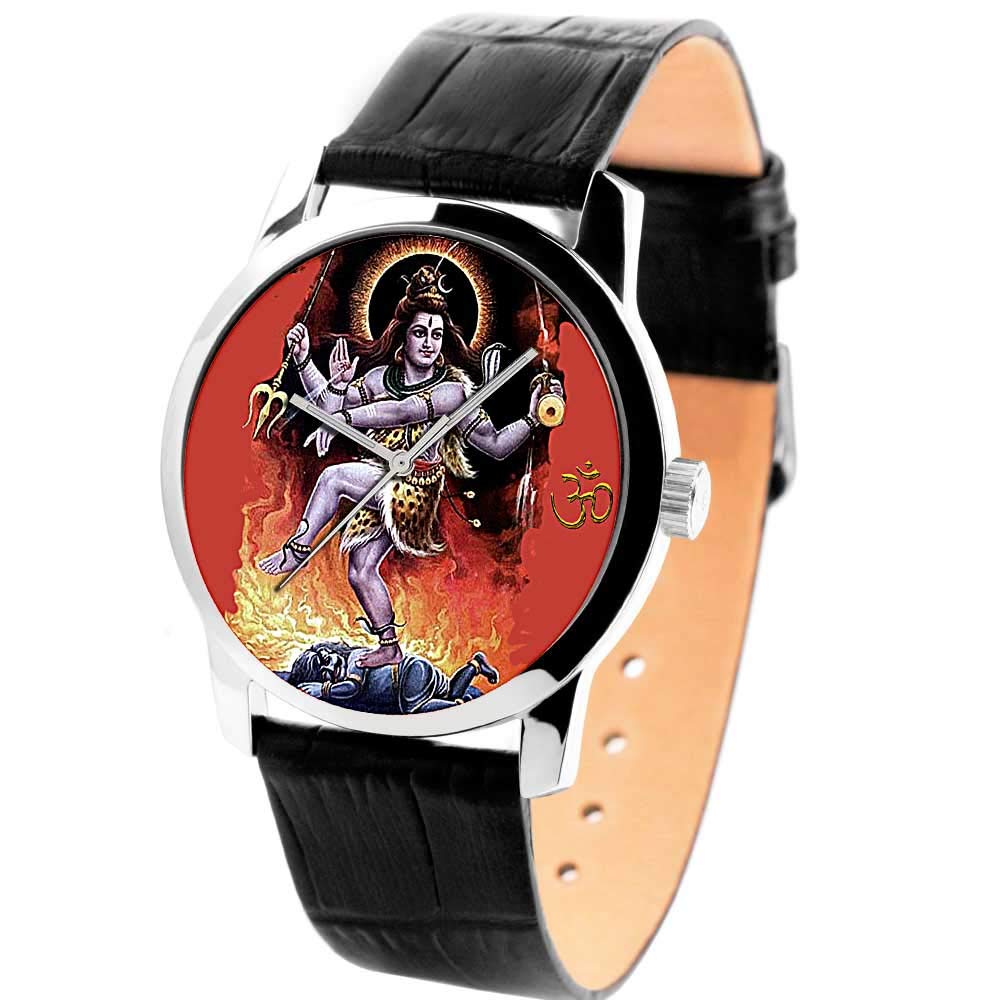 discountzworldLord Shiva Nataraja Dancing Indian GOD Cosmic Symbolism Collectible Wrist Watch