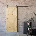 BELLEZE 36" x 84" inches DIY Sliding Barn Door Natural Wood Pine Unfinished, Double X