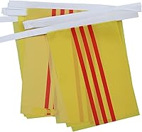 Vista 335 de Guatemala 19.7 ft BUNTING Flag 20 banderas 9'' x 6'' - Banderas de cuerda guatemalteca 5.9 x 8.3 in - AZ FLAG