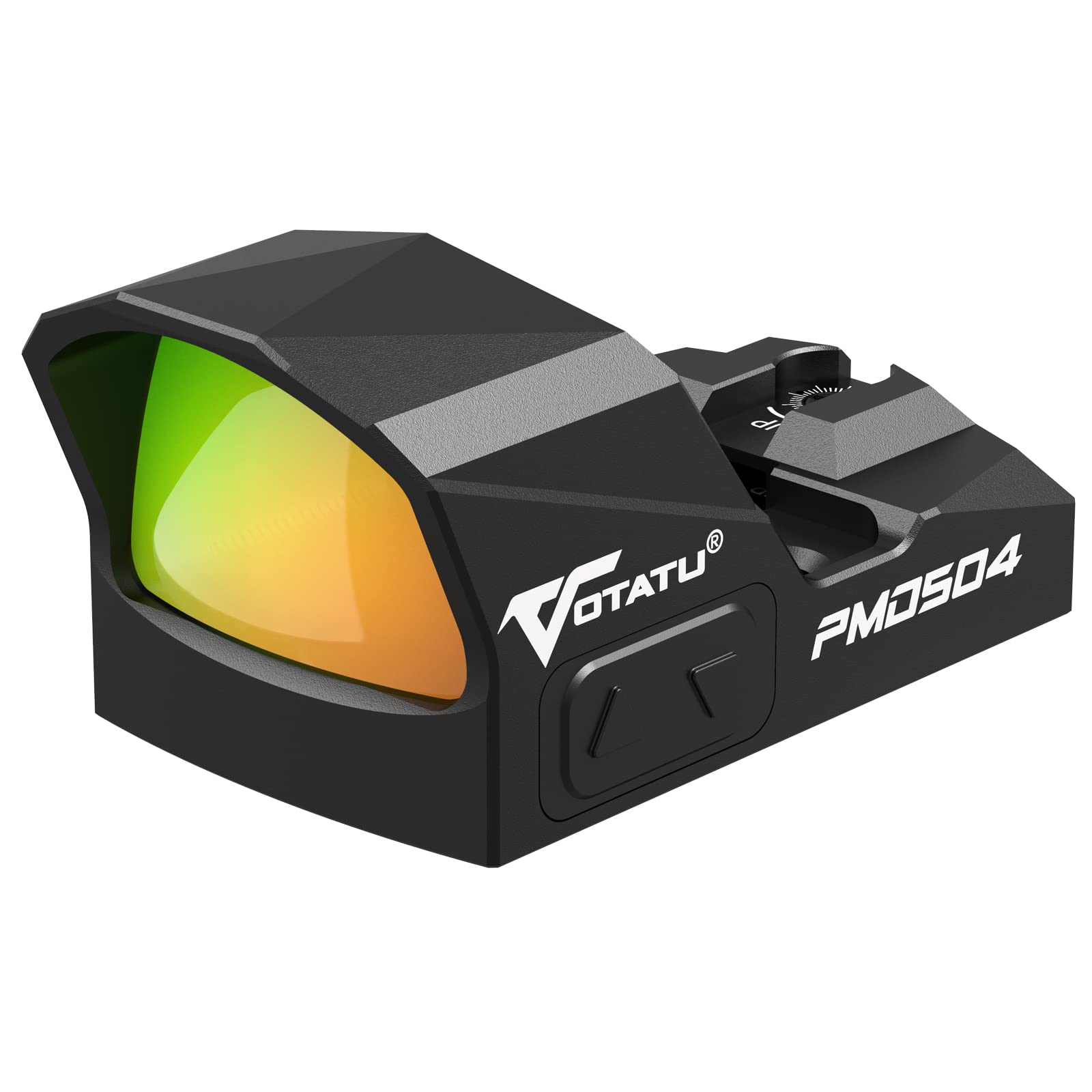 VOTATU PMD504 Micro Red Dot Sight Compatible with RMR Footprint and Picatinny Mount - Shake Awake 1x22mm Reflex Sight Multiple Reticle 2 MOA Dot 62 MOA Circle Optic,Black