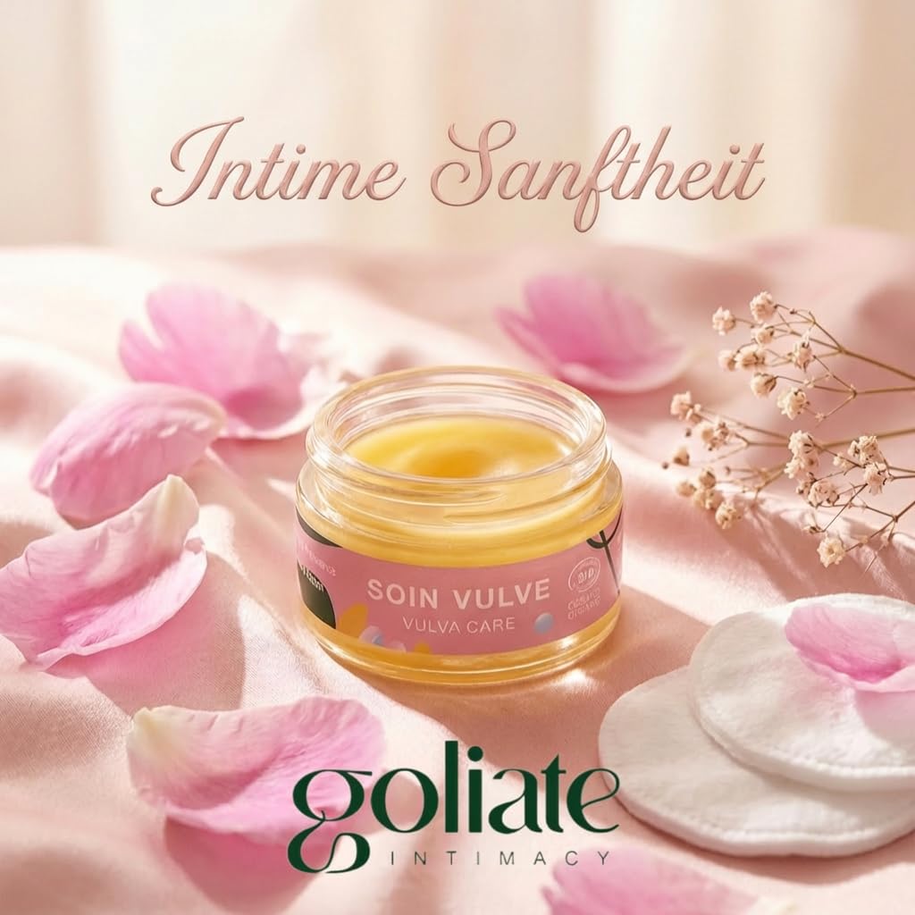 GOLIATE Bio Vulva Pflege Balsam, Beruhigende Intimcreme für Frauen mit Calendula & Arnika – Bestes BIO-Produkt 2026, COSMOS ORGANIC Ecocert Zertifiziert, Hergestellt in Frankreich