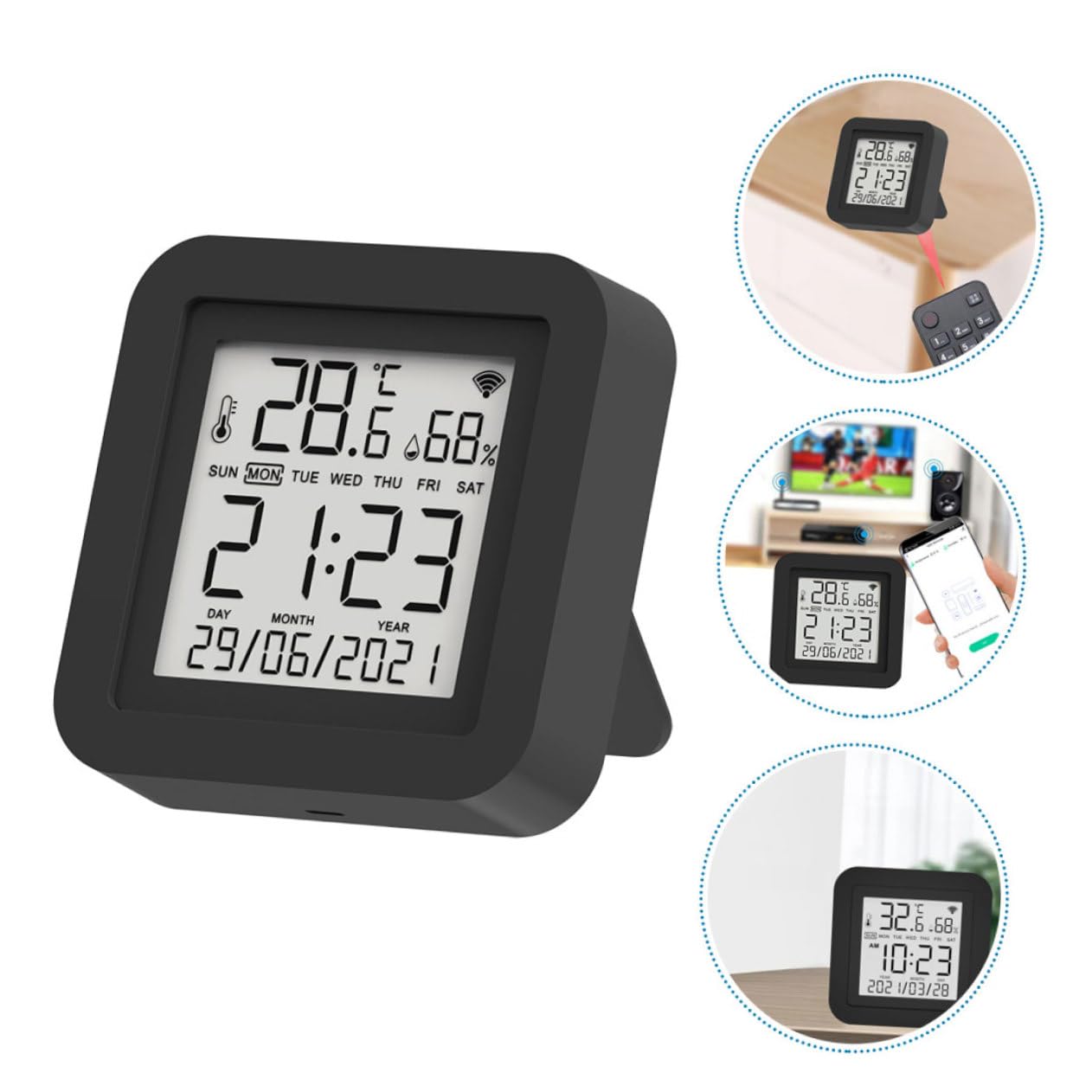Angoily Medidor Higrómetro Digital Sensor De Temperatura y Humedad Para Habitaciones Oficina