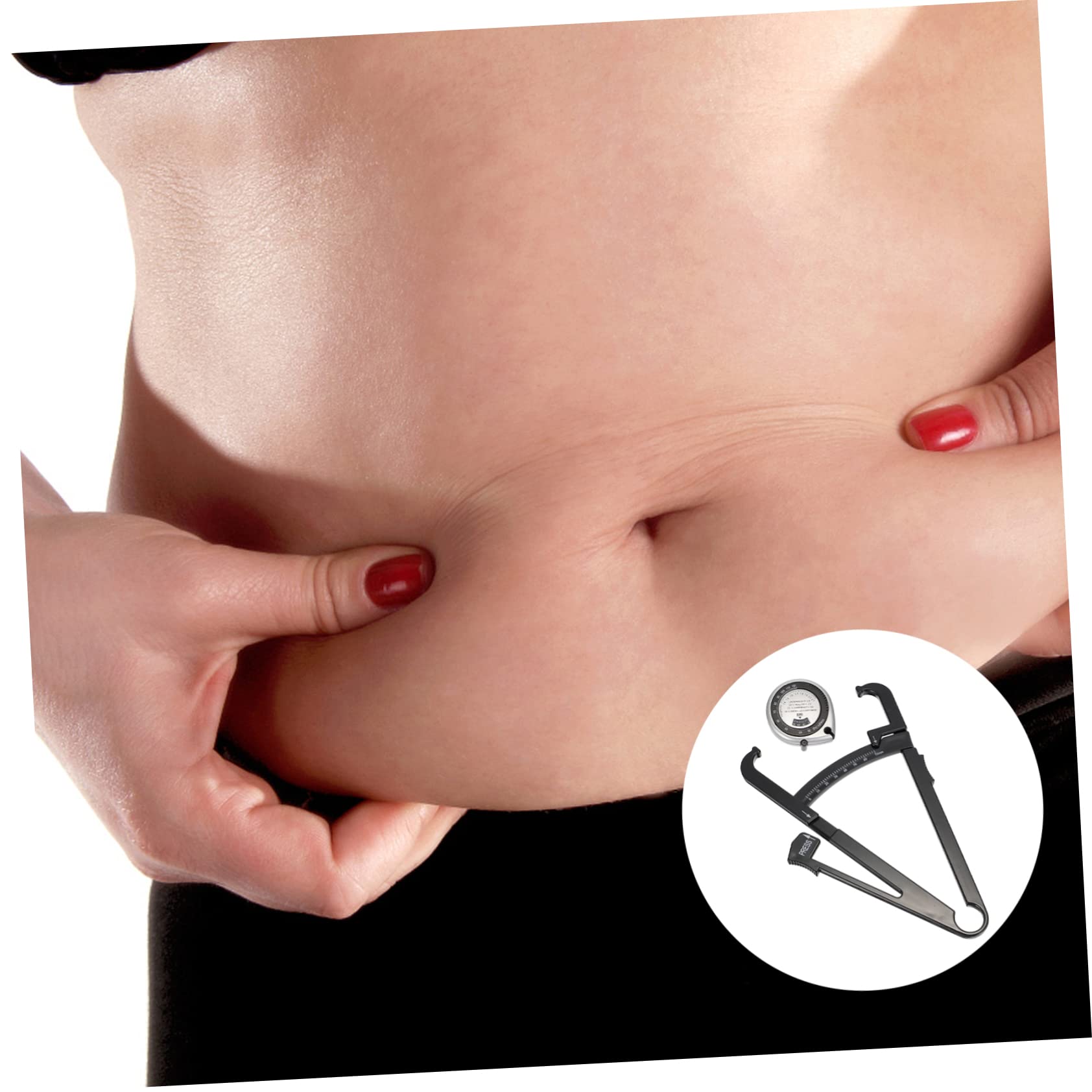 Healeved 8pezzi Plicometri e Misuratore Bmi Per Valutazione Grasso Corporeo Strumento Leggero e Compatto Per Misurazioni Precise Di Pieghe Cutanee Per Fitness e Nutrizione