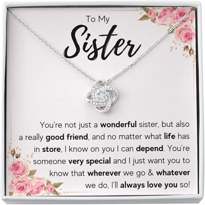 Amazon 姉妹への贈り物 兄弟 ネックレス 誕生日 クリスマス プレゼント メッセージカードとギフトledボックスペンダントジュエリー 非生物学的なソウルシスター ジェムストーン キュービックジルコニア ネックレス 通販