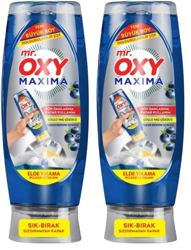 Mr Oxy Maxima Bulaşık Deterjanı Yaban Mersin 650 ml 2li paket