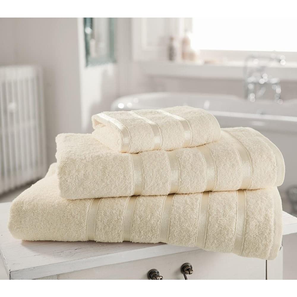 Slumber Nights Bath Sheet Large 90 X 140 cm Soft Absorbent Egyptian Cotton 1 X Bath Sheets, Cream