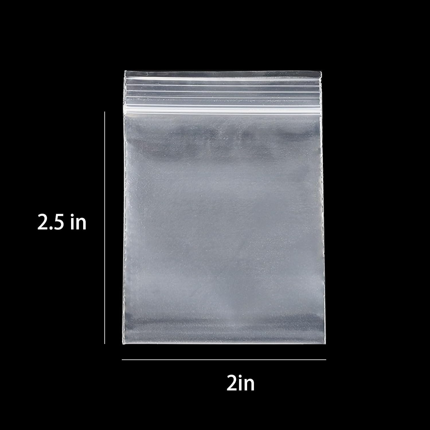 Fekaye 100Pcs 2mil Clear Resealable Mini Plastic Bags 2''x 2.5'' image 2