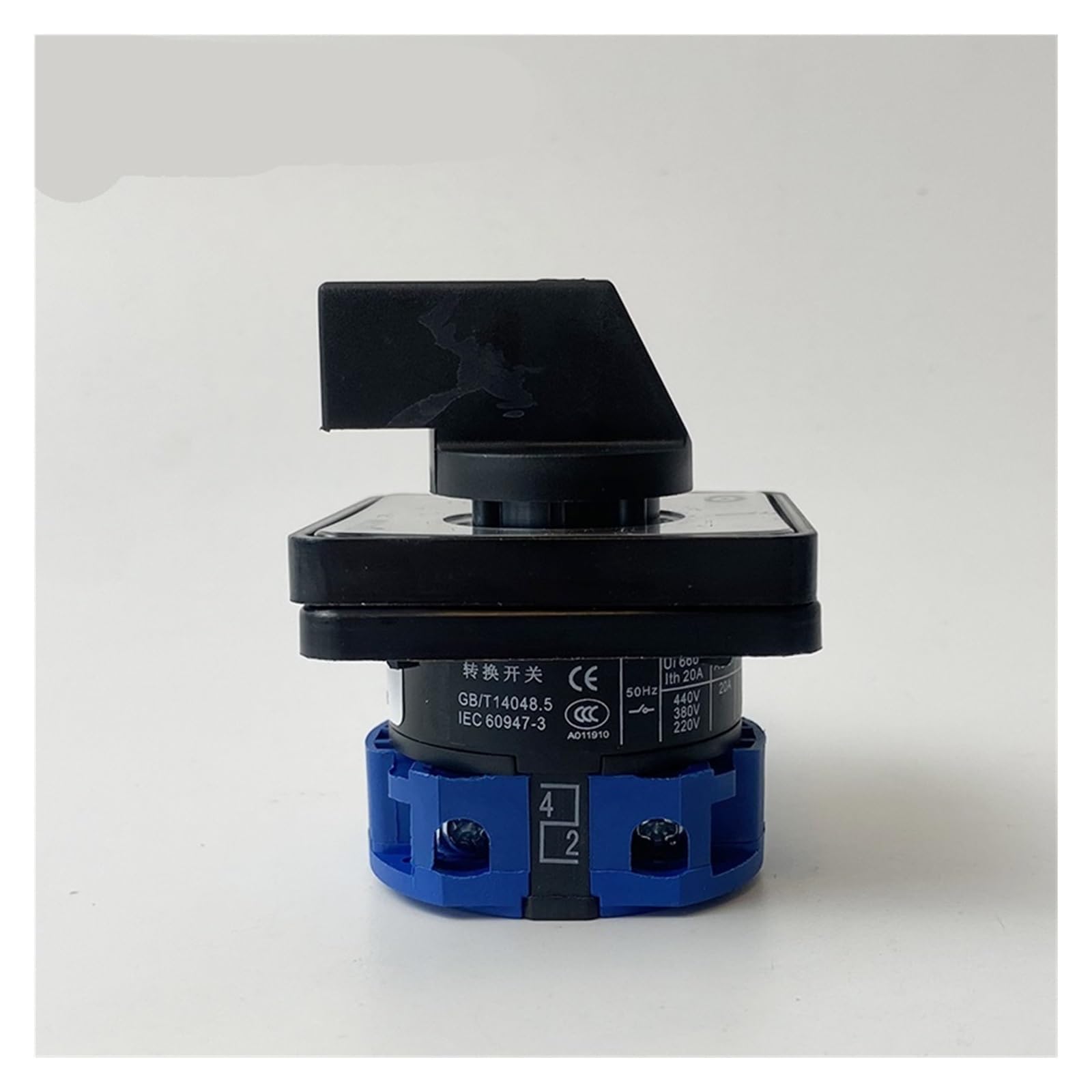 YAPOLQTNM LW26-20 LW28-20 YMW26-20/1 Rotary Knob Selector 20A Multi Position 4 Terminals Changeover Cam Switch(OFF-ON)