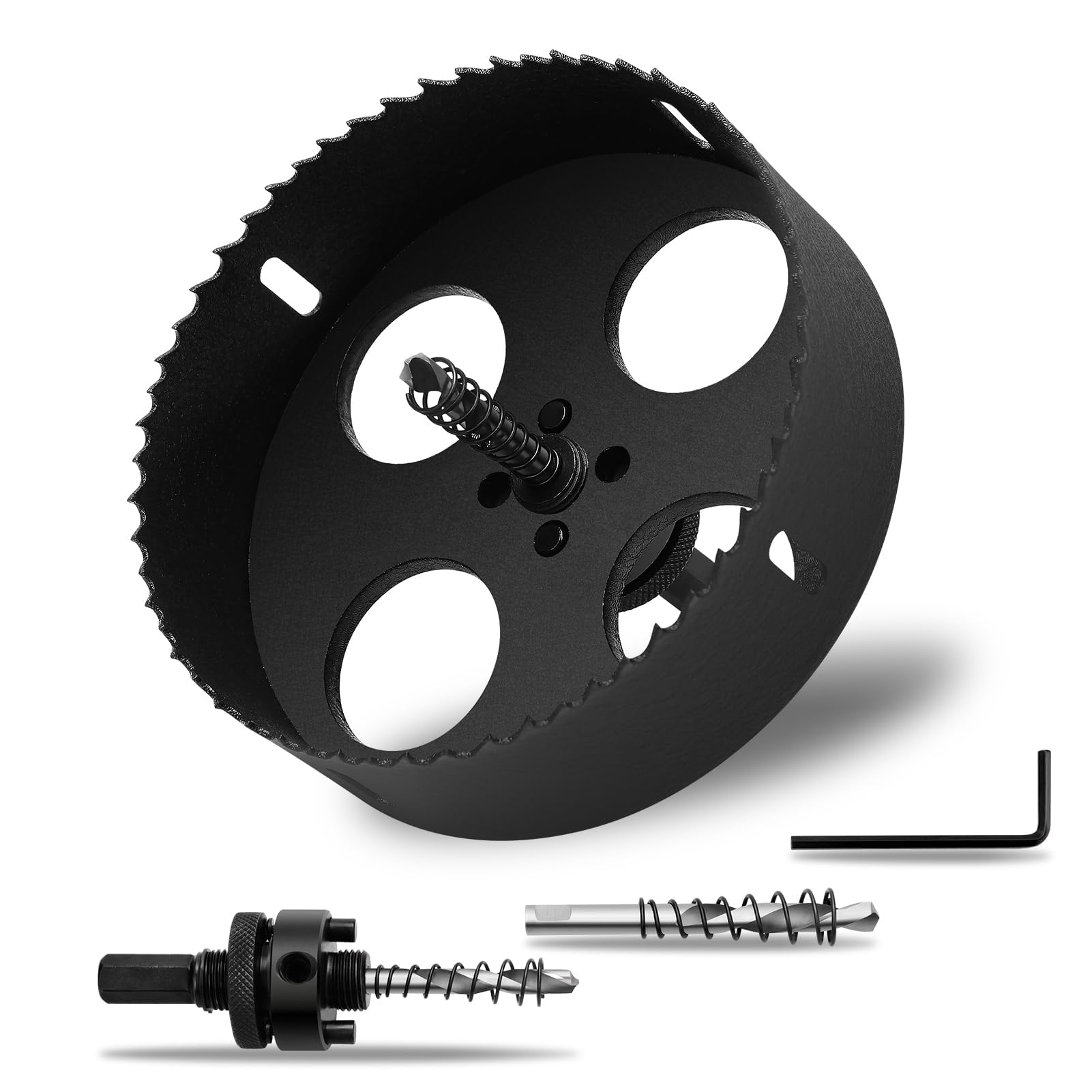 2-1/8" | 54mm Hole Saw with Heavy Duty Arbor HSS Bi-Metal Hole Cutter Drill Bit for Wood Cornhole Boards Plastic Drywall Metal Fiberboard — view 8