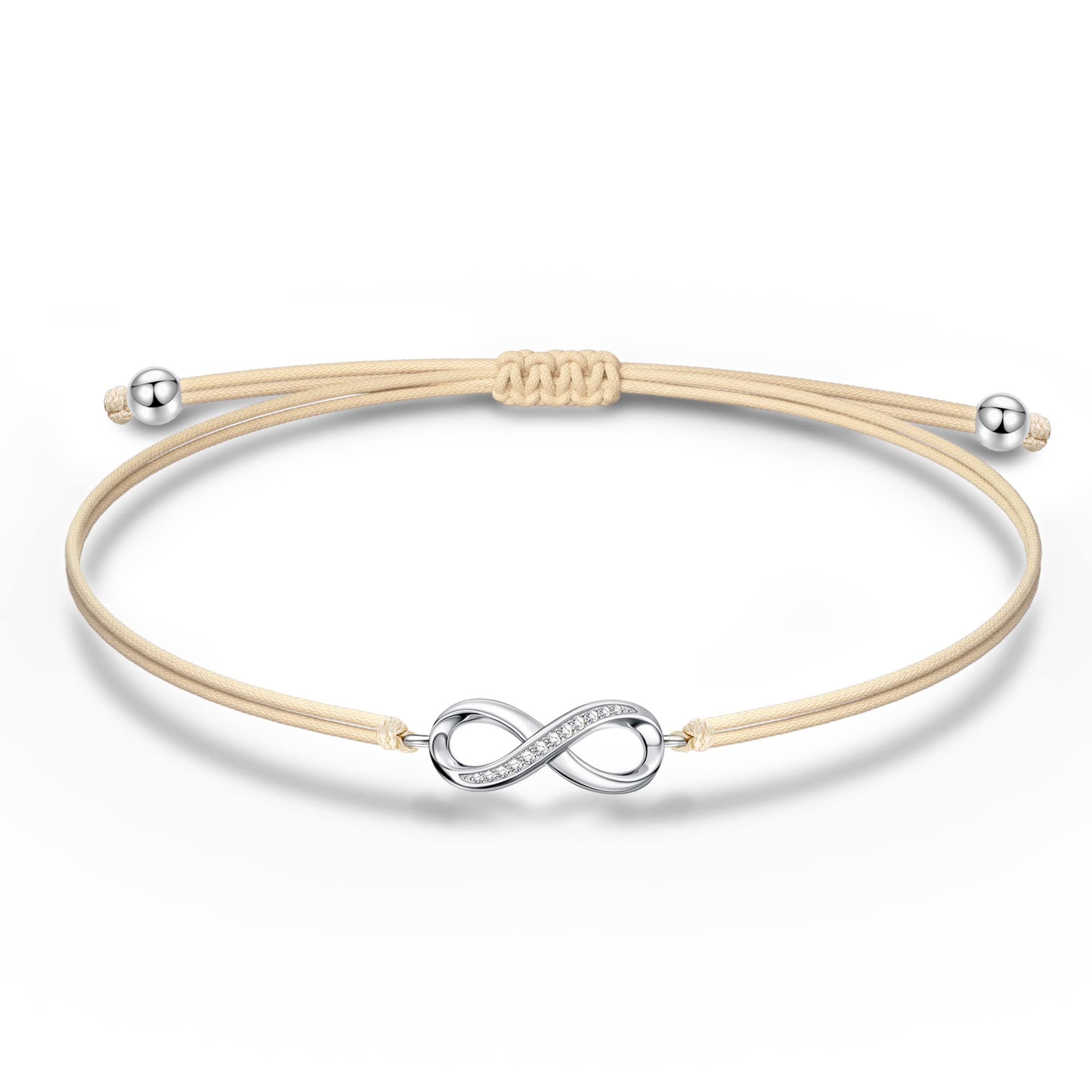 NINAWISH Pulsera de Plata de ley para Mujer, Pulsera de Amistad, Pulsera de Tobillo, Regalos de Joyería para Mujer, Regalos de Amistad para Chica, con Caja de Joyería