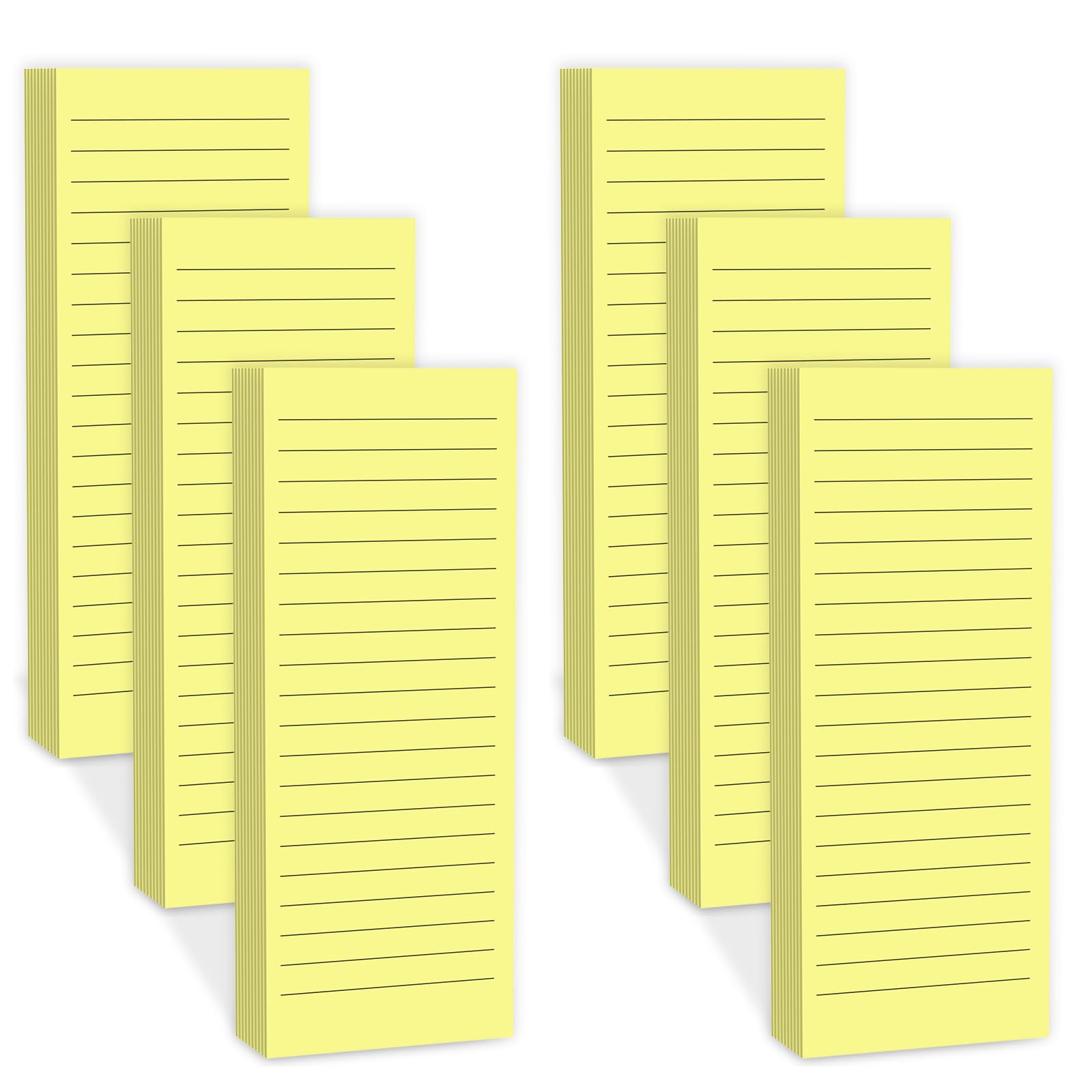 Magnetic Notepads Note Pads for Fridge with Full Magnet Back, 180 Sheets Yellow Lined Refrigerator Notepad, 30 Sheets Per Pad for Grocery List, Shopping List, Office, Home, To-Do Lists & Memos โ image 1
