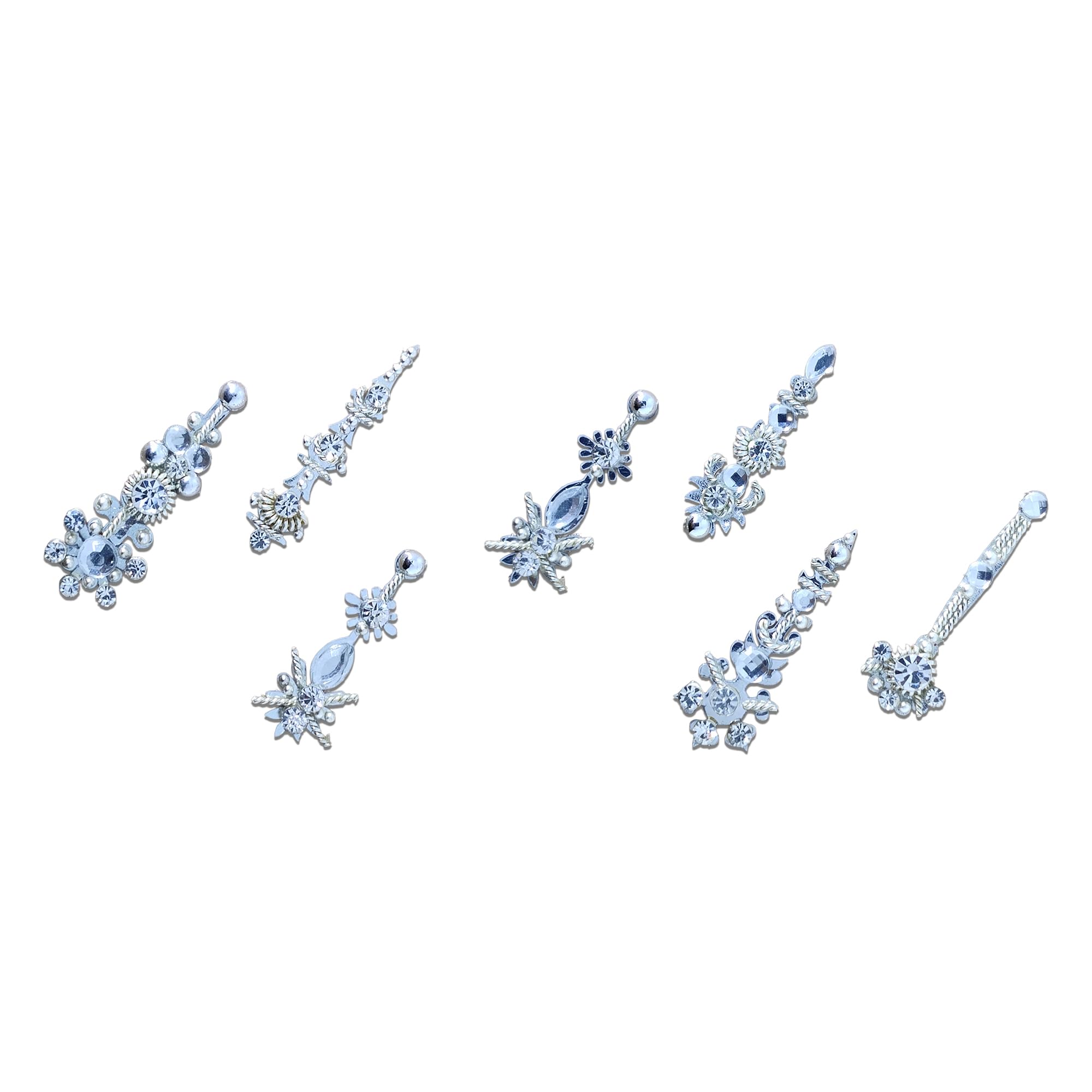 comet busters Silver Designer Wedding Bindis (BV563)-picture-0