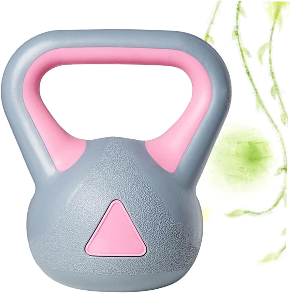 BESPORTBLE Women’s 4kg Fixed Kettlebell Rubberized Gray Pink for Home Gym Fitness Training and Strength Exercise
