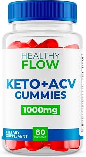 (1 Pack) Healthy Flow Keto+ACV Gummies, Advanced Formula HealthyFlow Gummies for Overall Health & Wellness, Maximum Strength Keto+ACV Gummy Supplement, Healthy Flow Gummy for Reviews (60 Gummies)