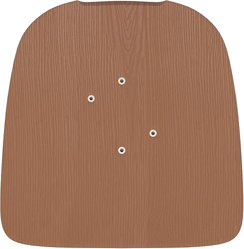 Miniatura 8 de Flash Furniture Perry - Juego de 4 asientos de madera de poliresina, poliestireno teca, bordes redondeados para mayor comodidad, para sillas y