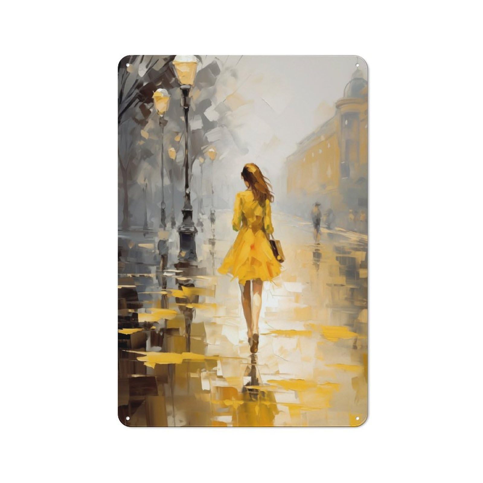 Junmoney Lonely Woman Shed Metal Sign With Design 30X20cm, Outdoor Room Shed Wall Decor For Shed, Garden Room, Porch Or Garage