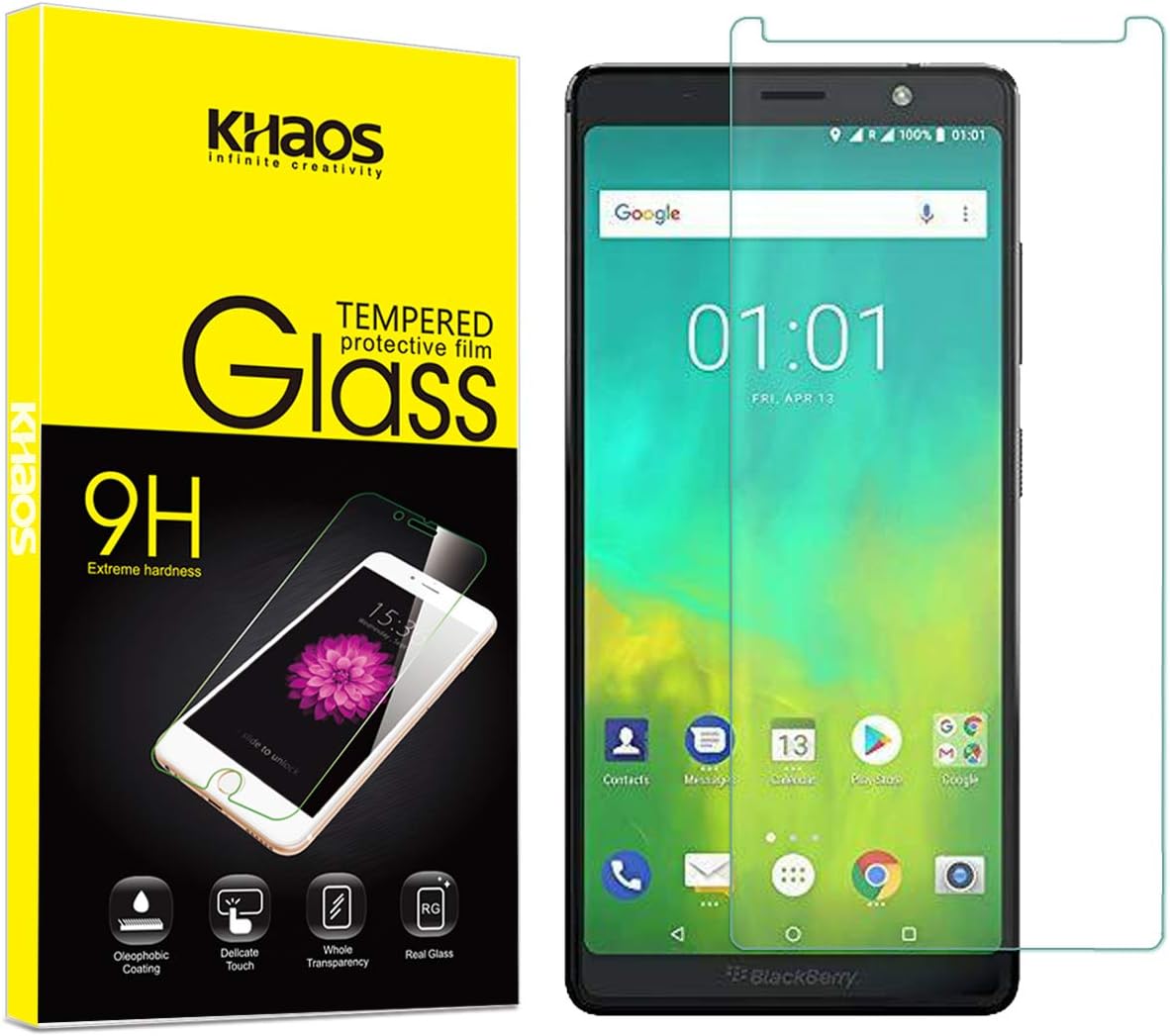 for BlackBerry Evolve BBG100-1 Tempered Glass Screen Protector, Scratch Resistant, Bubble Free