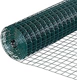 Fencer Wire 16 Gauge Green Vinyl Coated Welded Wire Mesh Size 2 inch X 3 inch (2 ft. x 25 ft.)