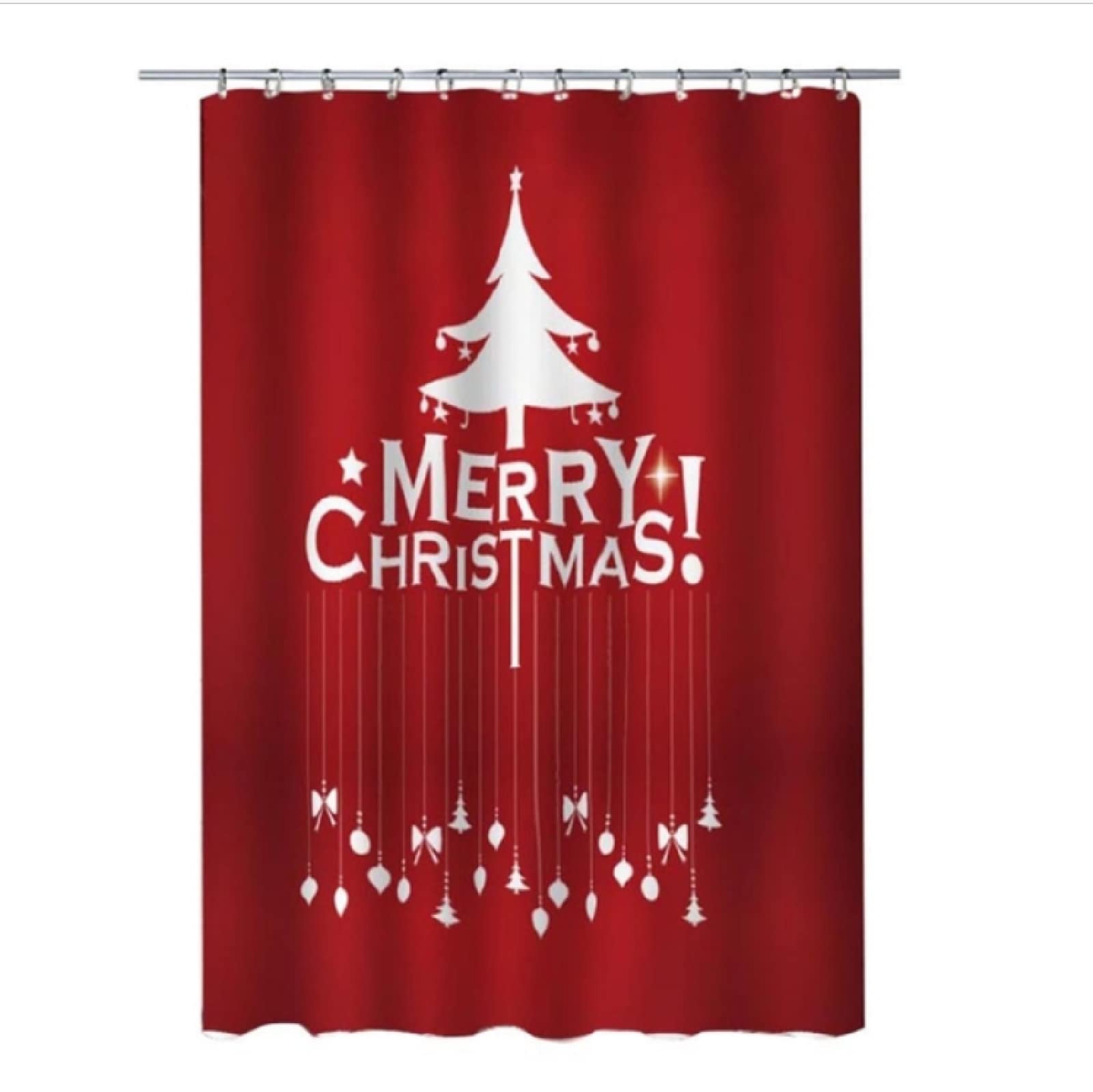 Cartoon christmasShower Curtain Resistant Machine Washable Fabric Bathroom Decor Set with Hook Bath Curtain