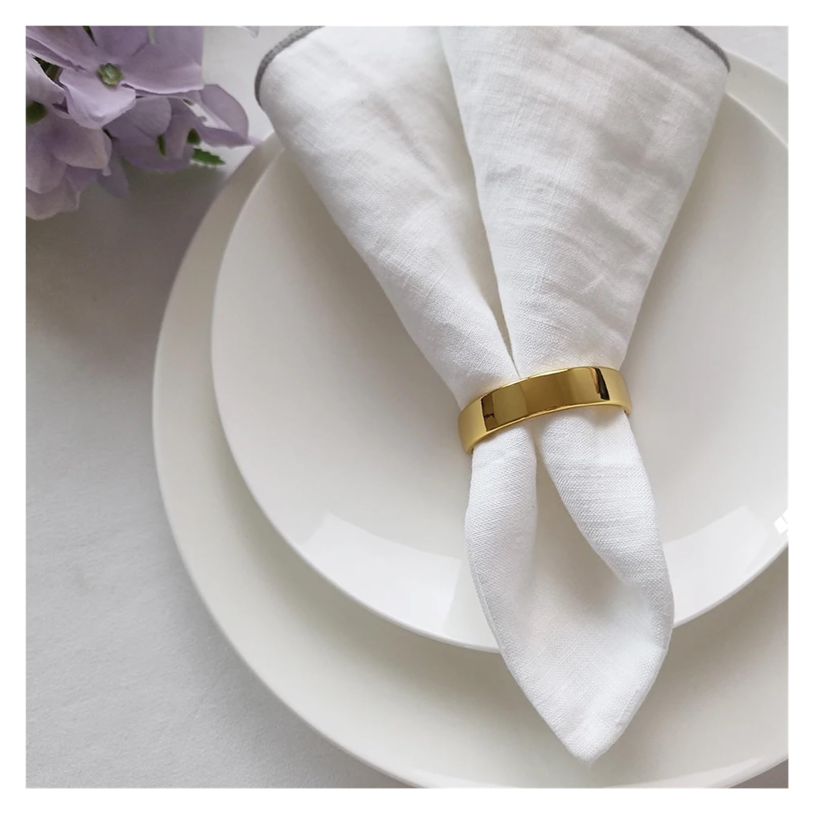 napkin rings 6PCS Valentine's Day Napkin Buckle,LOVE Letters Wedding Decoration Rings, for Family Dinner Birthday Party Table Decor(Gold)