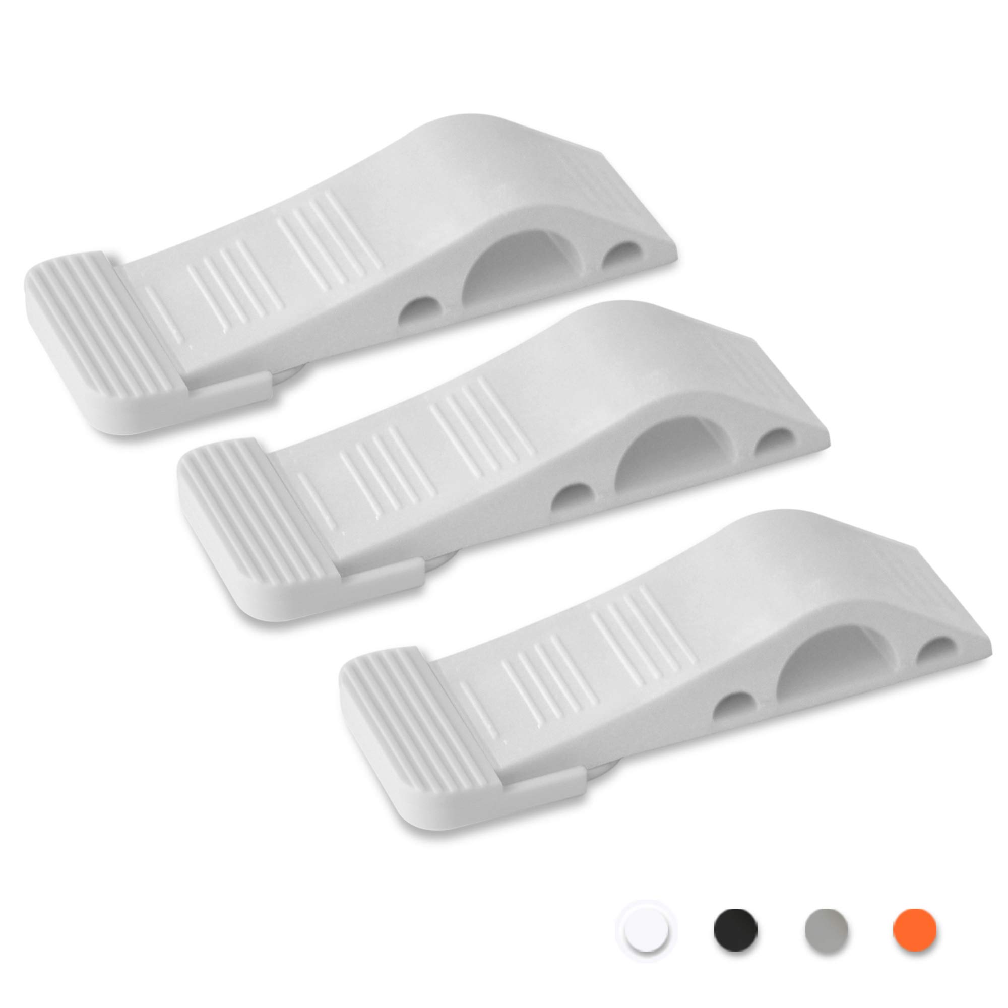 LIVYU LIFE Rubber Door Stopper with Holder, Stackable and Slip-Resistant for Tiles, Carpet, Wood or Laminated Floors - White (Pack of 3) (All Door Types) (B0861MMQDL) Amazon Price History, Amazon Price Tracker