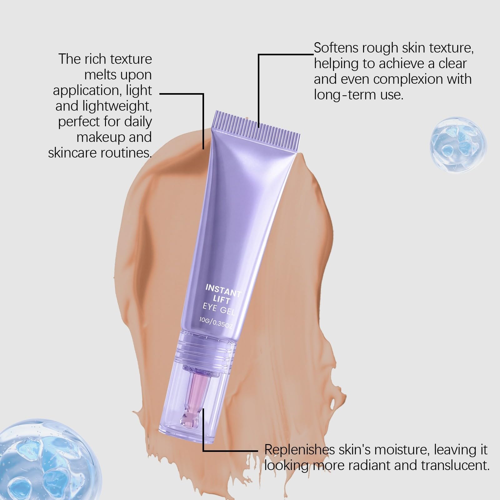 Instant Lift Eye Gel, Express Firming Cream for Dark Circles and Puffiness