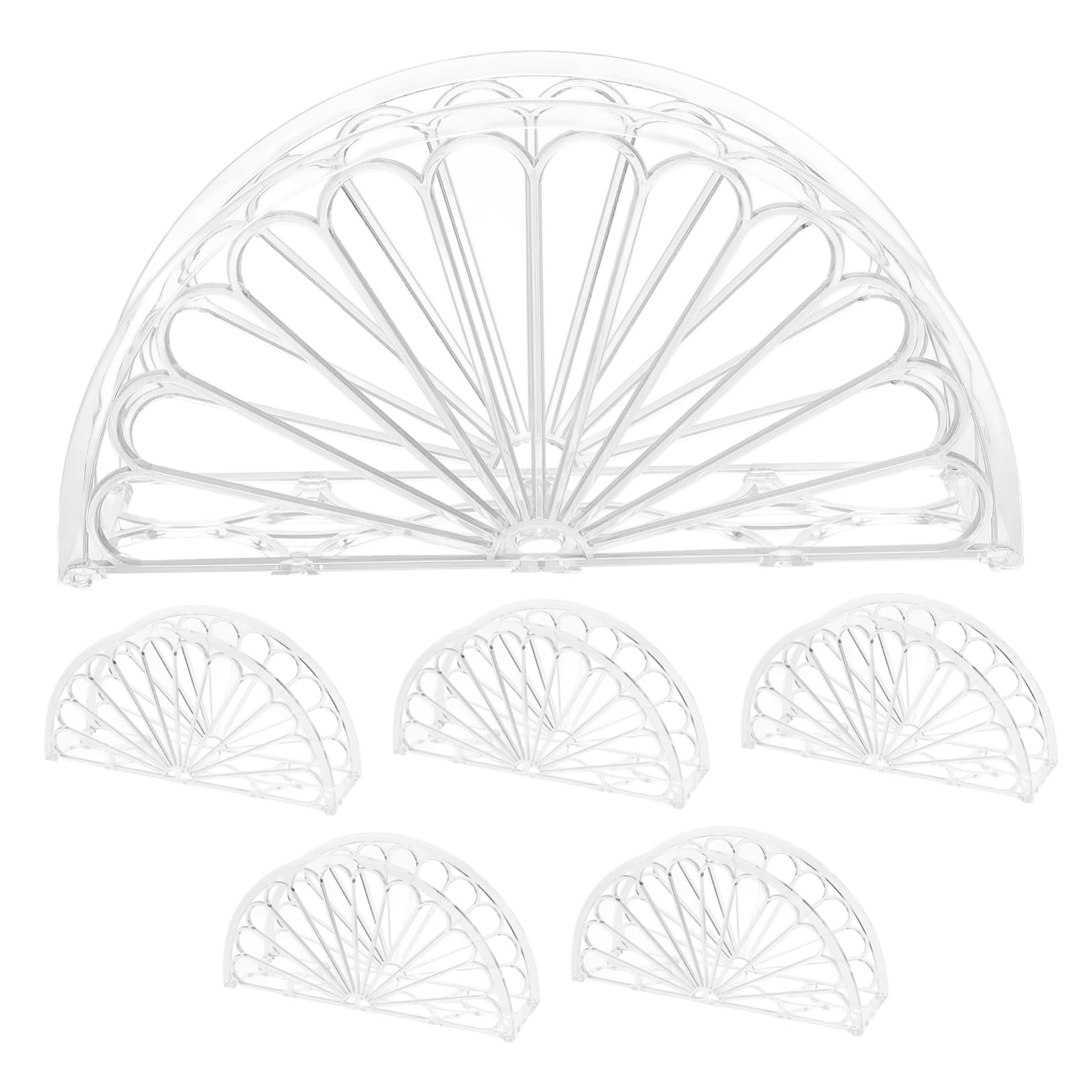 LABRIMP Servilletero Decorativo Semicircular para Mesa de Cocina y Comedor, Diseño Creativo en Ps Superficie Suave, Paquete de 6 Unidades Versátiles y Funcionales