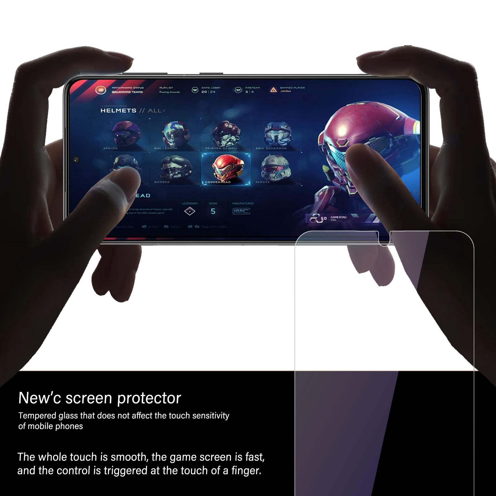 NEW'C 3 sztuki Szkło dla Samsung Galaxy S21 5G (6.2 Cala) Hartowane i Folia Ochronna Ochraniacz Ekranu - Bez pęcherzyków powietrza, odporność na zarysowania