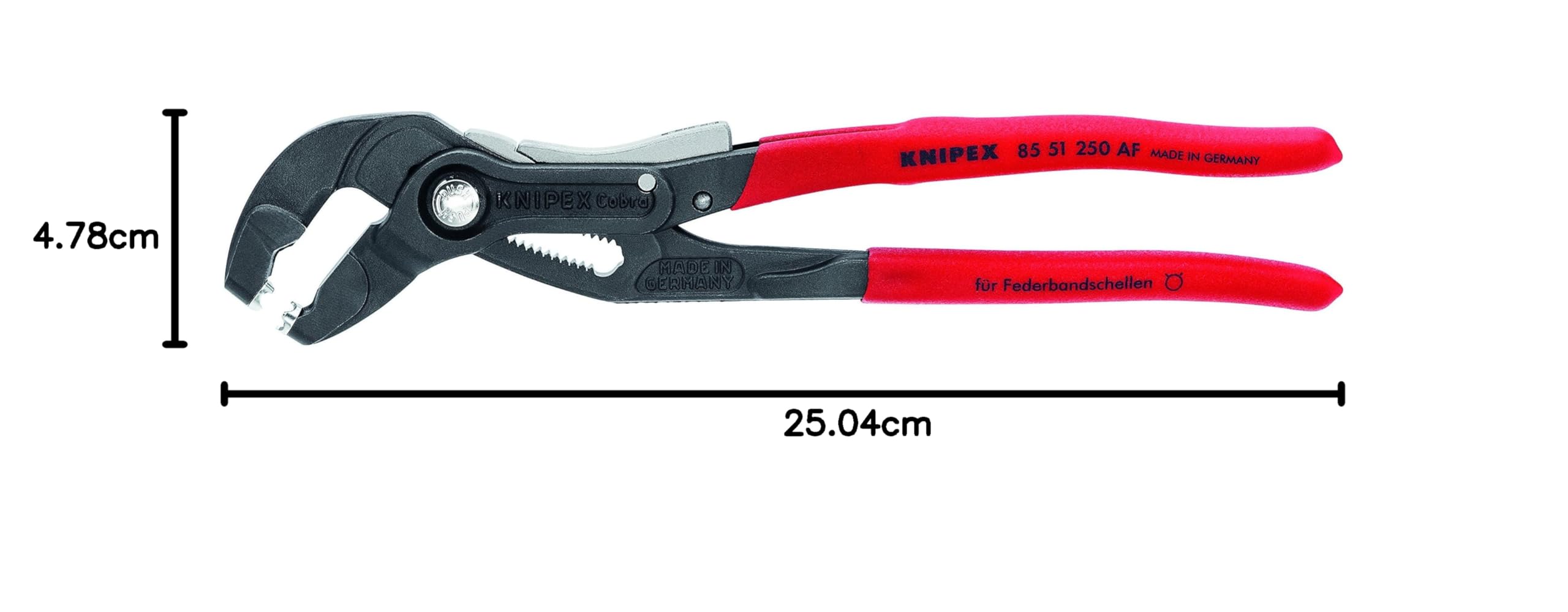 Knipex herramientas 85 51 250 afsba 10 "manguera abrazadera alicates con dispositivo de bloqueo