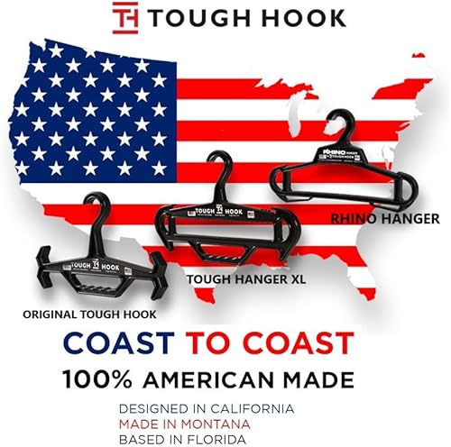 Miniatura 2 de Rhino Hanger  Juego de 2  El diario para todo  Hecho en Estados Unidos  Capacidad de carga de 200 libras  Grado premium  Percha estándar extra