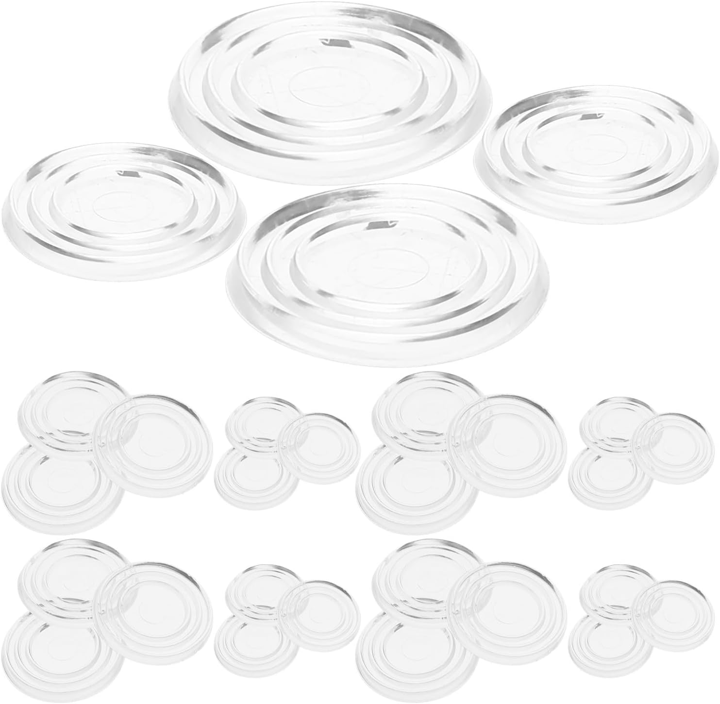 Lurrose 40Pcs Blue Threaded Glass Table Protector Pads Non-Adhesive Furniture Bumpers Anti-Slip Cabinet Cushion Dots for Desk and Glass Surfaces