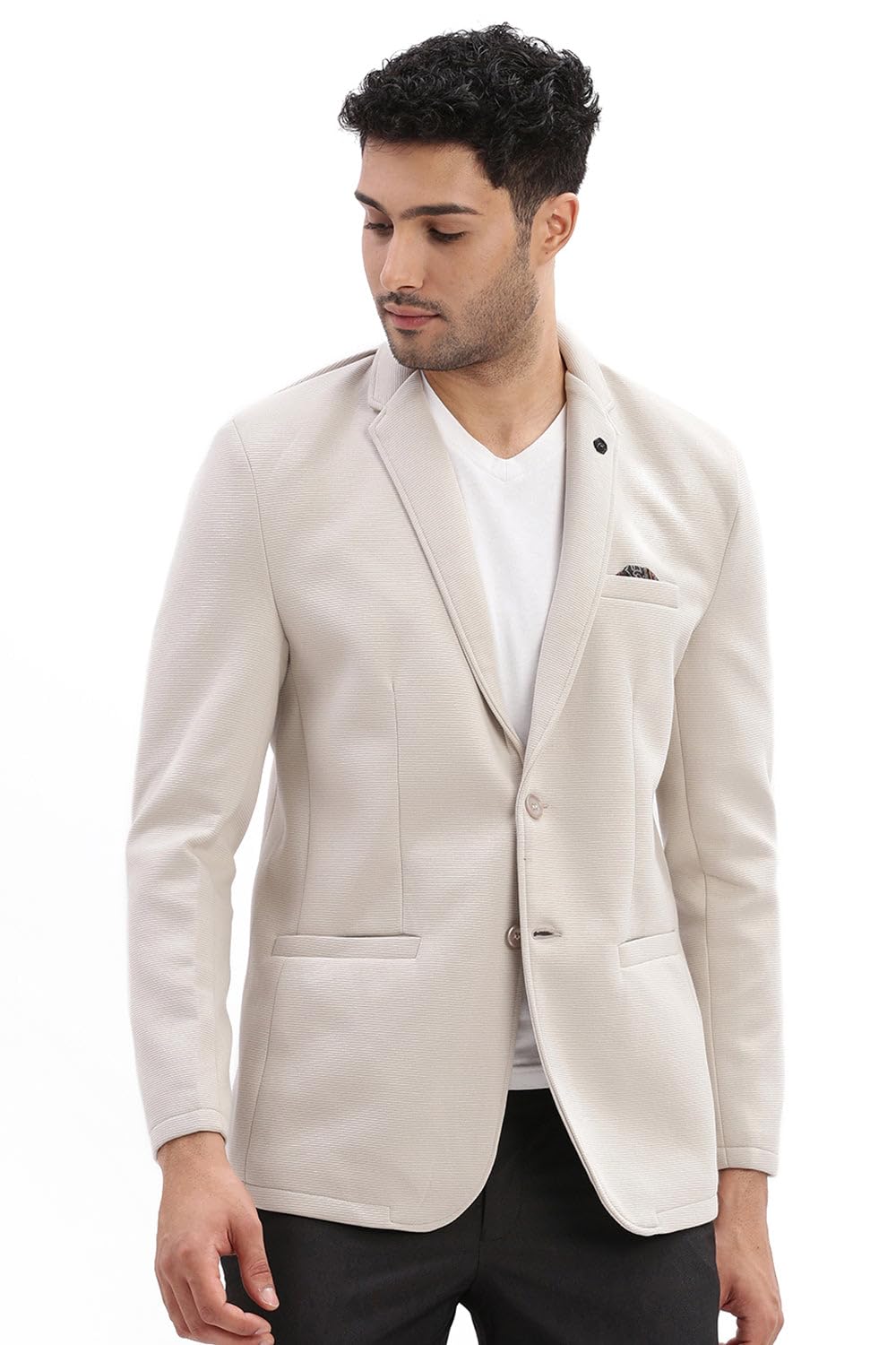showoffff Men Solid Single Breasted Casual Blazer | Notched Lapel Full Sleeves Cotton Blazer for Mens | Slim Fit Regular Length Blazer for Men's-picture-56