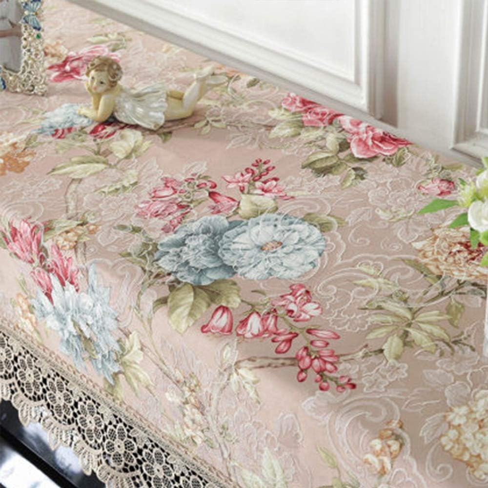 ピアノキーボードカバー アップライトピアノハーフカバー刺繍レースピアノタオル防塵ヨーロピアンスタイルのピアノウォッシャブル エレガン