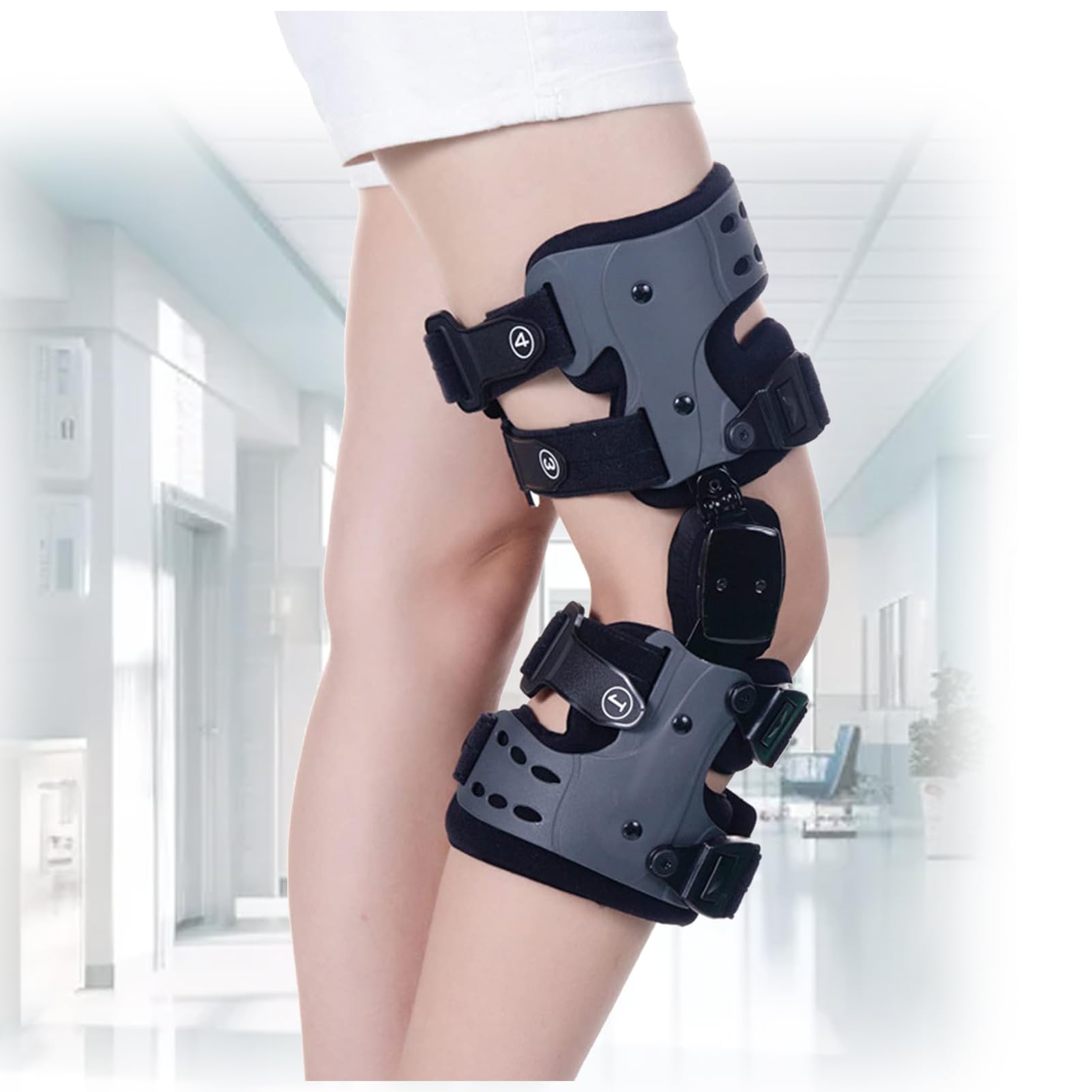 Ginocchiera Incernierata Con Scaricatore ROM, Ginocchiera Con Scaricatore OA Per Osteoartrite, Sollievo Dal Dolore Al Ginocchio Da Artrite, Scaricatore Osso Su Osso, Ginocchiera Con Scaricatore