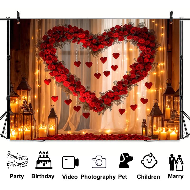 Fondo para fotografía de San Valentín 7x5ft, color amarillo miniatura 3