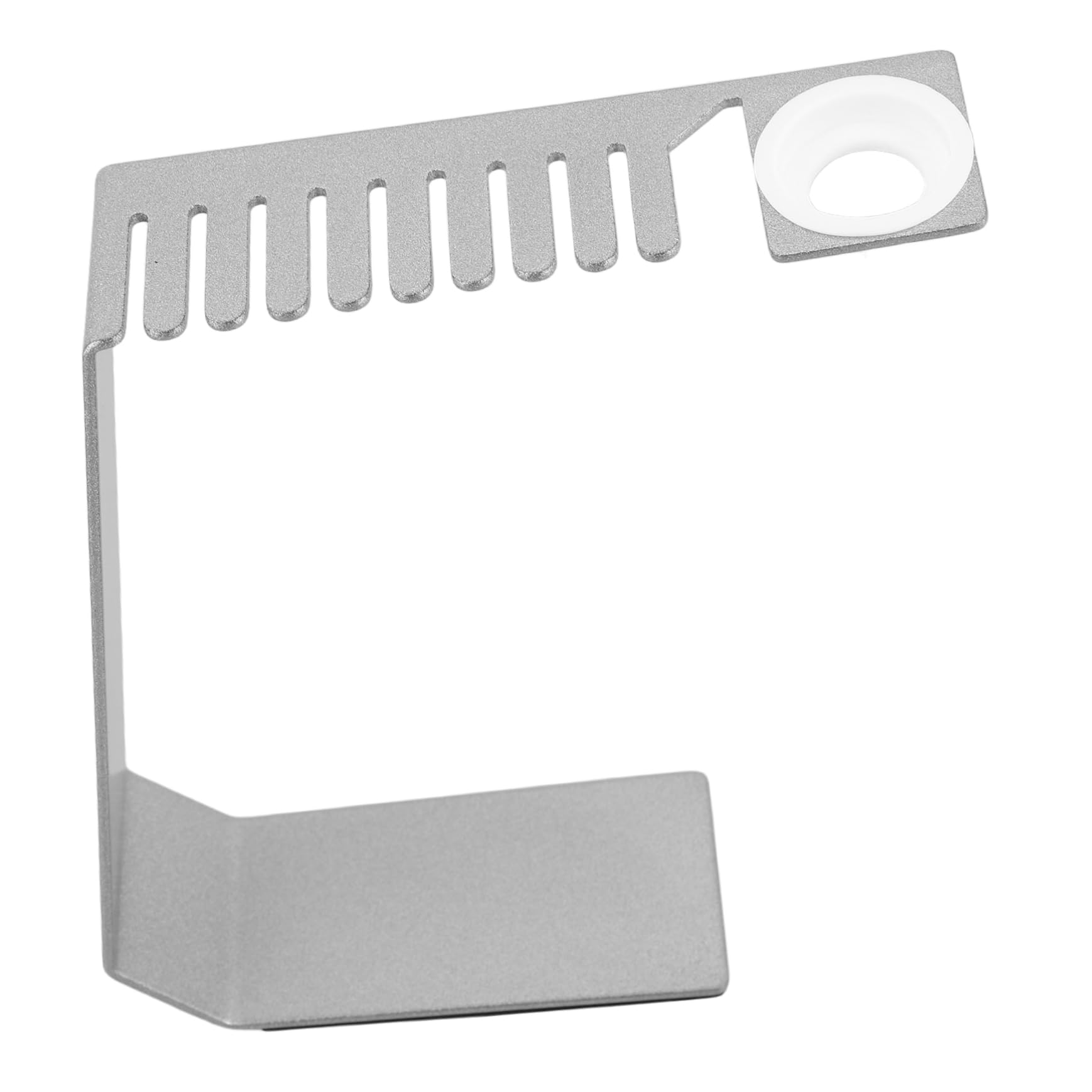 Supporto Ricarica Smartwatch da Tavolo in Acciaio Inox Argento | Cinturino e Orologio, Base Zavorrata, Aspetto Raffinato, Facile Uso su Scrivania, Accessori Premium