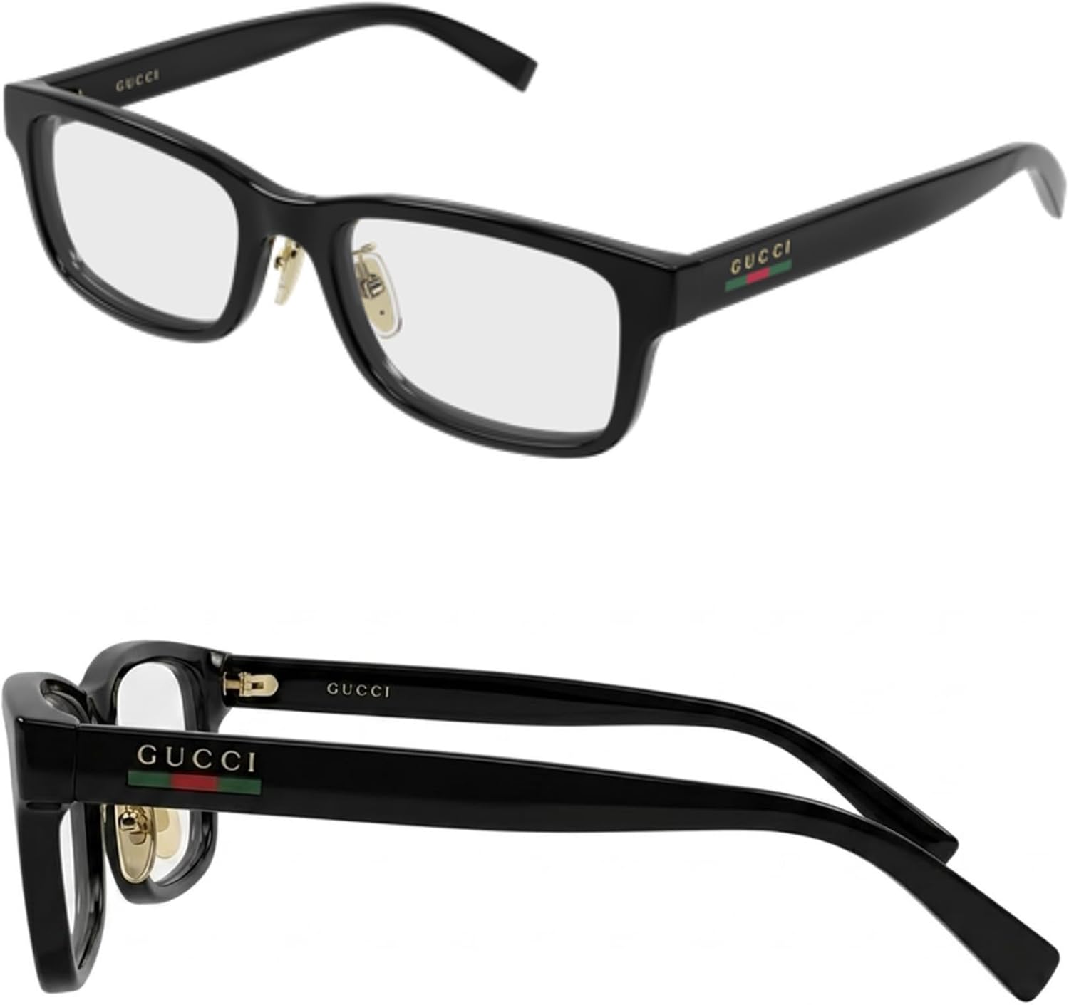 Gucci GG2143OJ Rectangular Shape Web Detail Lettering Logo Eyeglasses wih Luxury Eyewear Kit