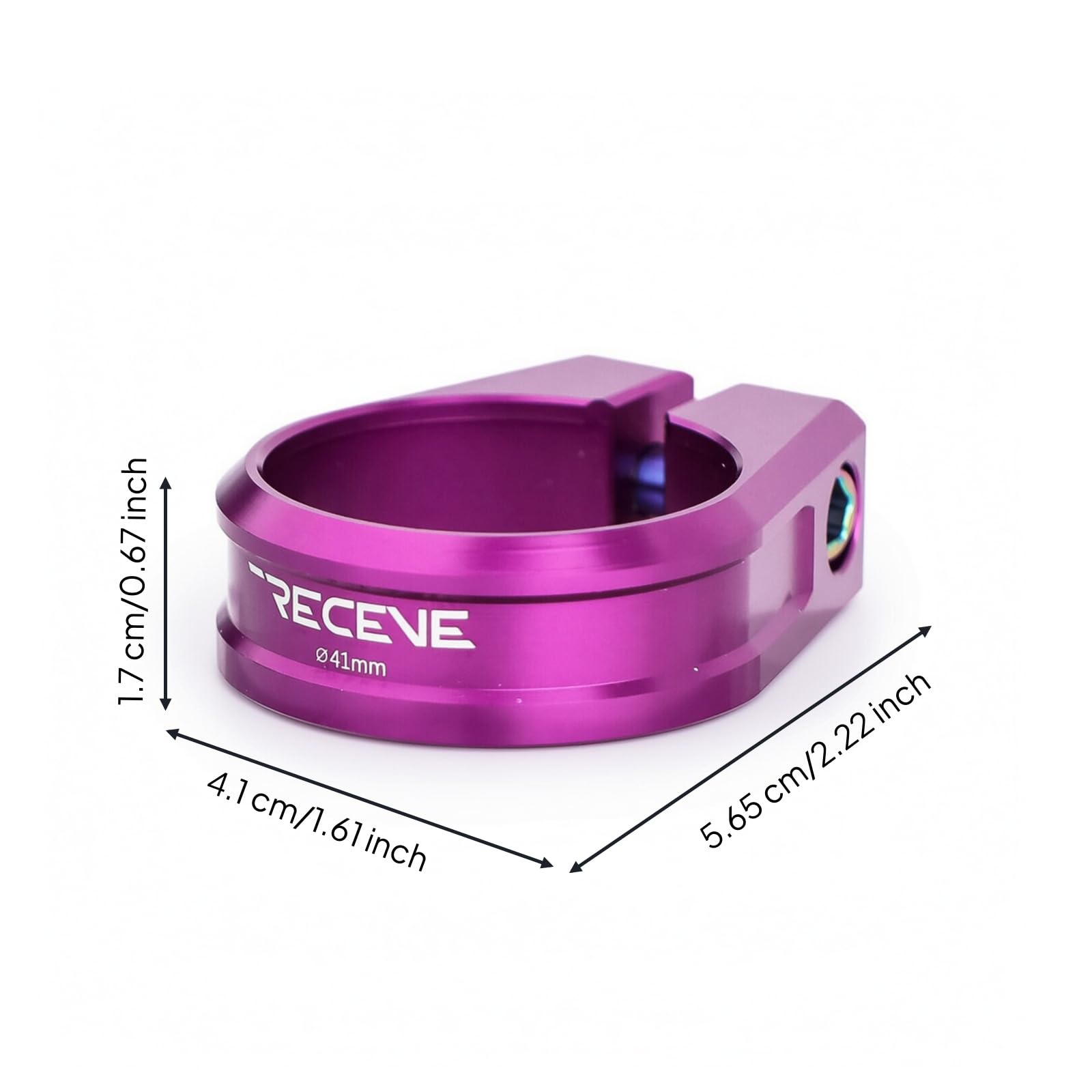 Collier Serrage Tige Selle CNC Collier Selle avec Vis en Titane Résistant à pour Le Cyclistes , Violet