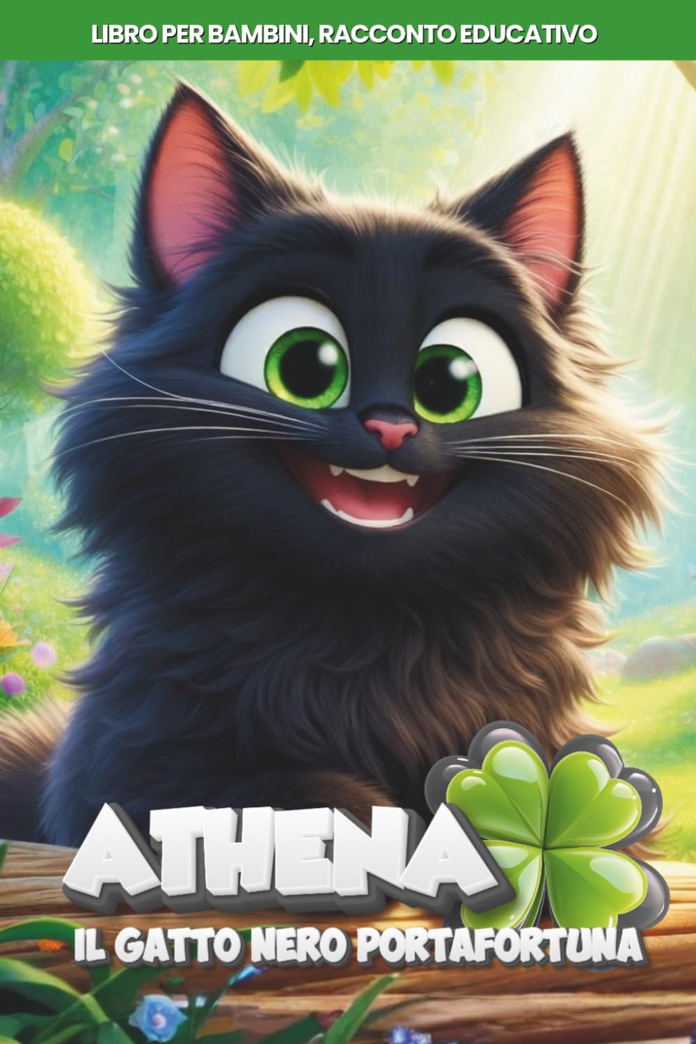 Athena, il Gatto Nero Portafortuna: Libro per Bambini, Racconto Educativo (Racconti e Libri per Bambini e Ragazzi)
