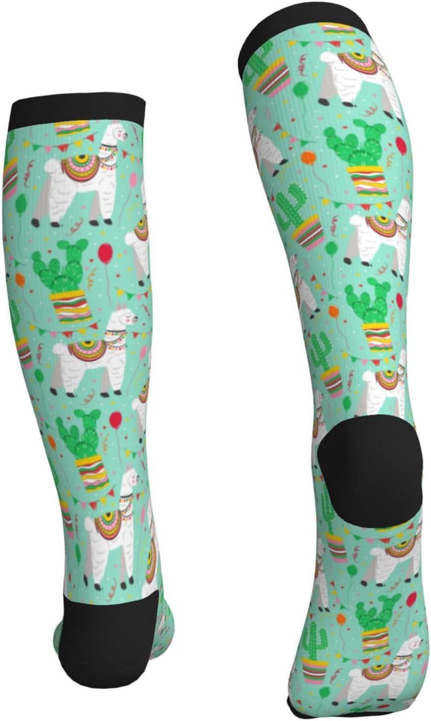 Avocado Compression Socks Women Men Knee High Stock for Running Work Support Nurses Travel - Image 4