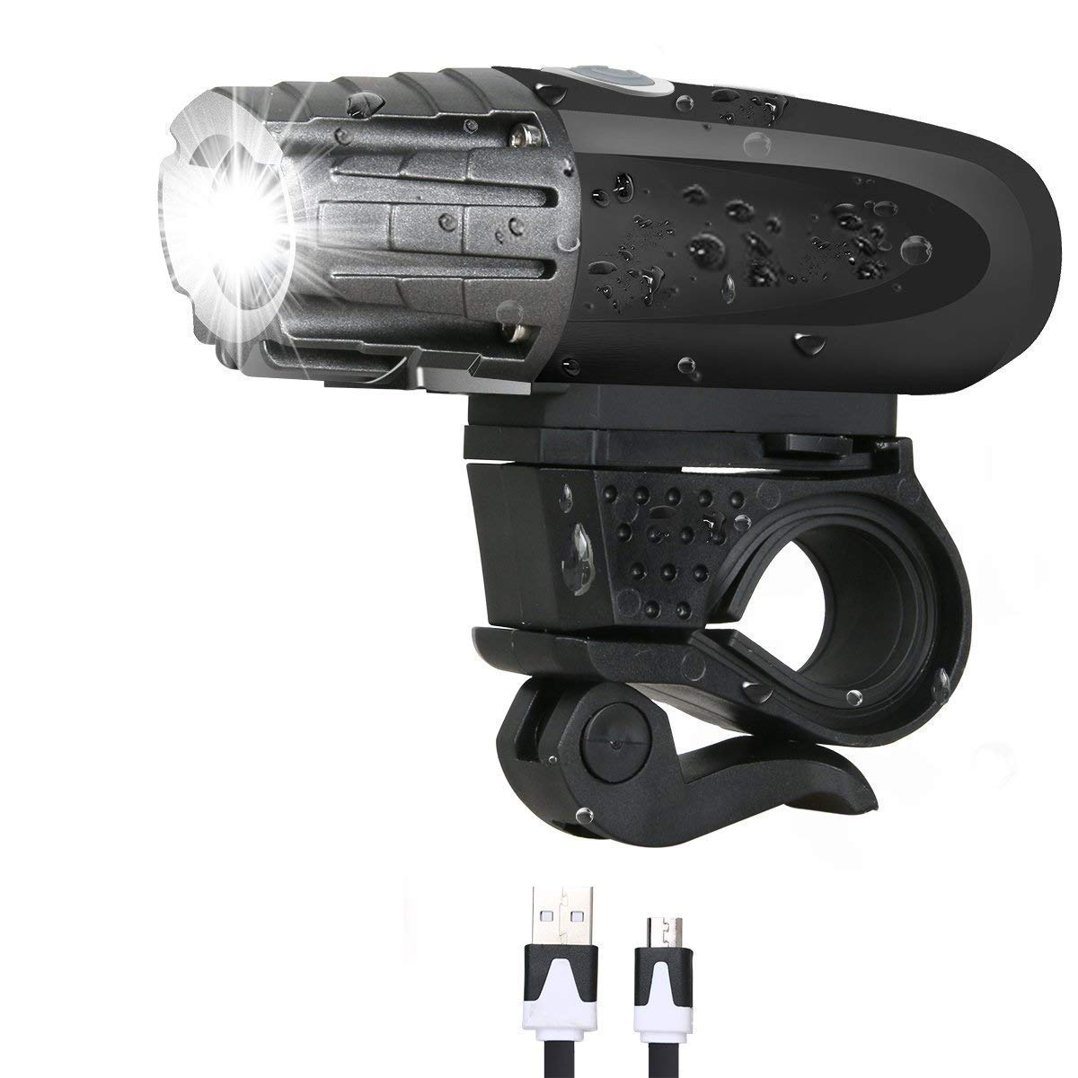 Lista 1 Pc 360 Degree Rotation USB Rechargeable Bike Bicycle Front Headlight (4 Modes) (B07SK8ZQLS) Amazon Price History, Amazon Price Tracker