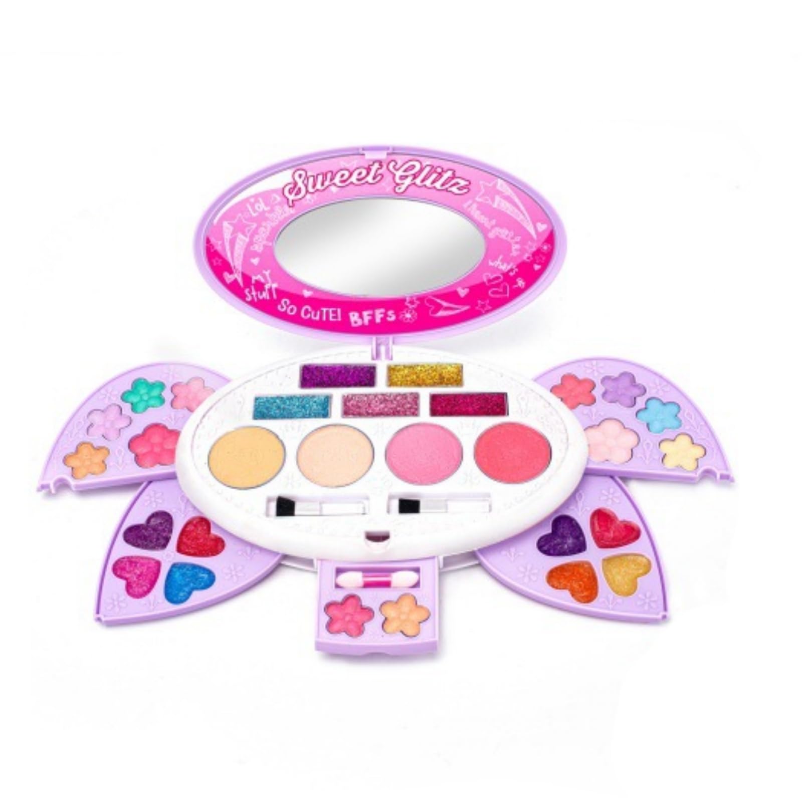 HPQHPQ Safe and Fun Kids Makeup kit for Girls 5-8, Includes Essential Makeup Items for Creative Play, Perfect as Toys for 5 Year Old Girls, Complete Vanity Set (#03)