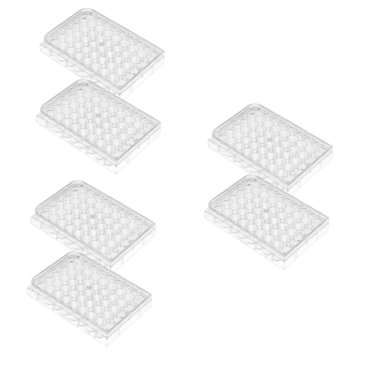 OSOLADY 3sets 48-Hole Cell Culture Tray Lab Tissue Culture Plate Lid Versatile Lab Experiment Plate Strip 2pcs*3