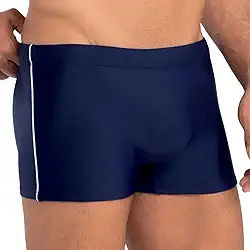 Sunga Boxer Mash Masculina Cordão Ajustável Natação Praia UV 50+ Lisa