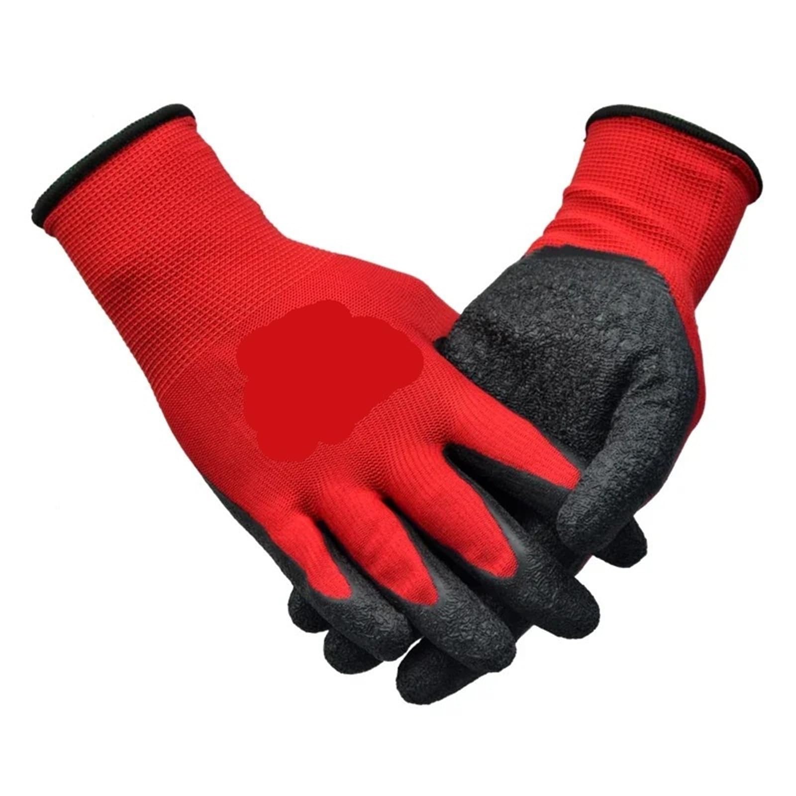 Generico 10 paia di guanti da lavoro di sicurezza in lattice di gomma spessa - Guanti antiscivolo rivestiti sul palmo for lavori di meccanica e giardinaggio(XL)