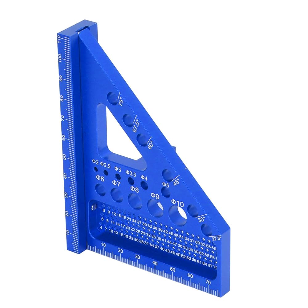 Amazon.co.jp: 三角対角定規高精度 0.8 (青) : DIY・工具・ガーデン