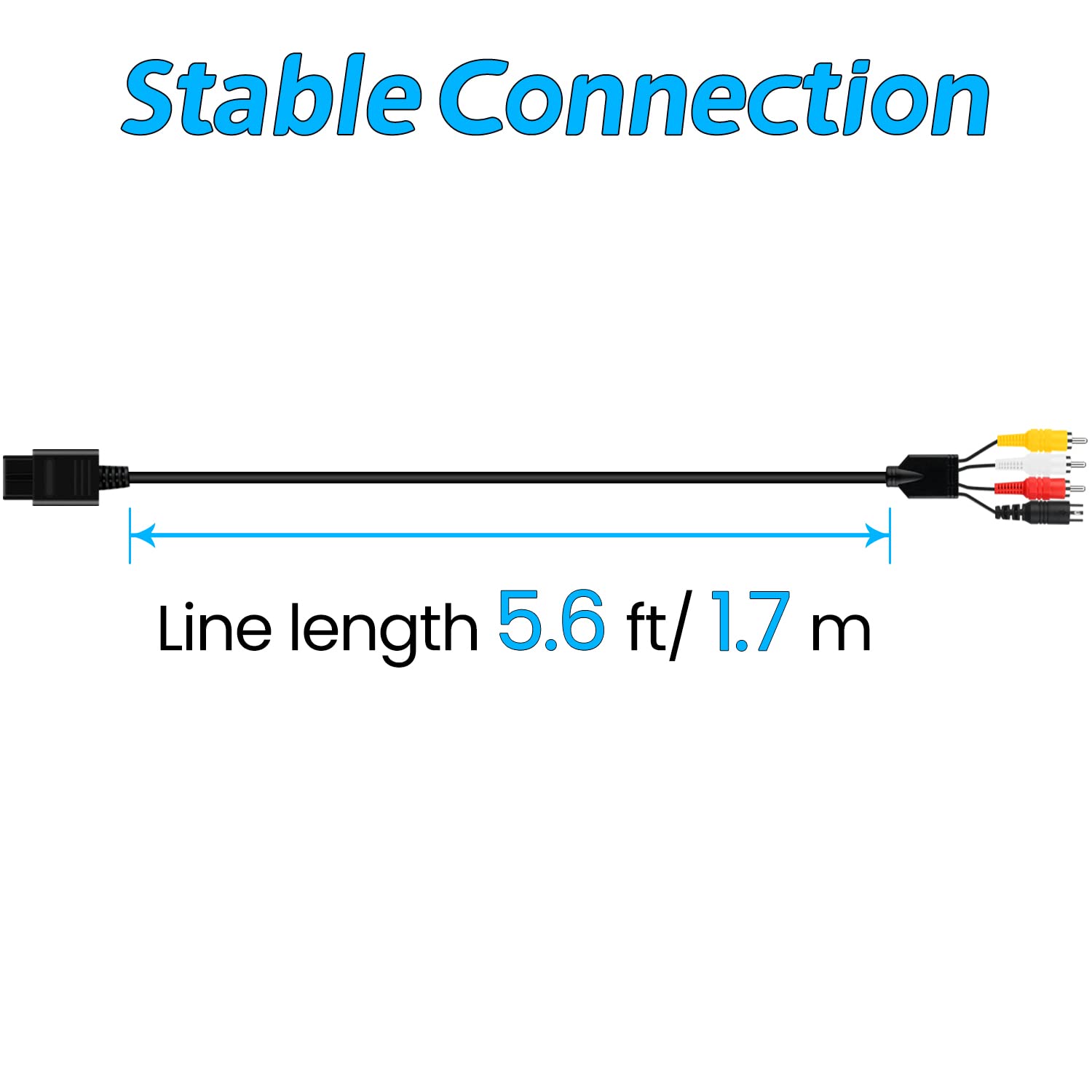 OSTENT AV Video compuesto S-Video RCA HD TV Cable compatible con Nintendo 64 N64 SNES SFC NGC