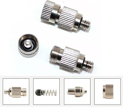 30 Pack High Pressure Brass Misting Nozzles, 10/24 UNC Fog Nozzles Garden Atomizing Nozzle With 3/8 Interface Quick Connector, For Landscaping, Air Humidification(Size:0.1mm,Color:Only brass nozzles)