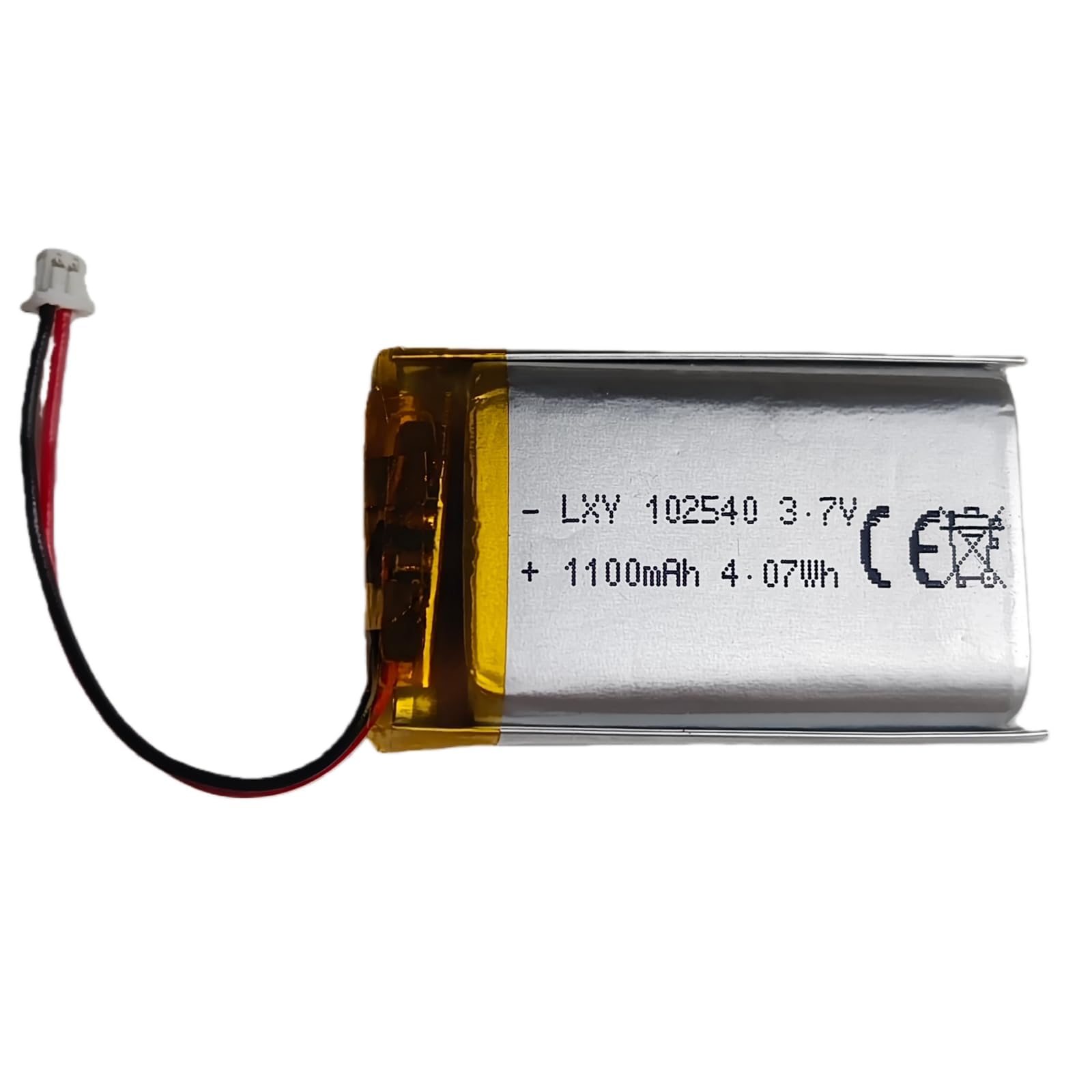 Amazon.co.jp: 1個 【102540】 リチウムポリマー電池 3.7V 1100mAh